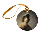 Rembrandt Self-Portrait Porcelain Ornament