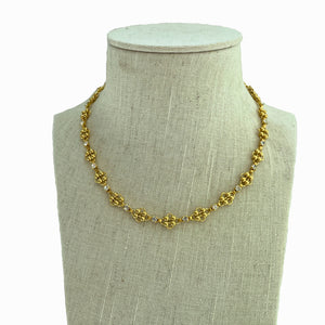 Gold Chain & Crystal Necklace