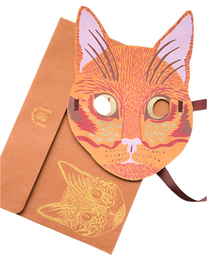 Cat Mask Greeting Card