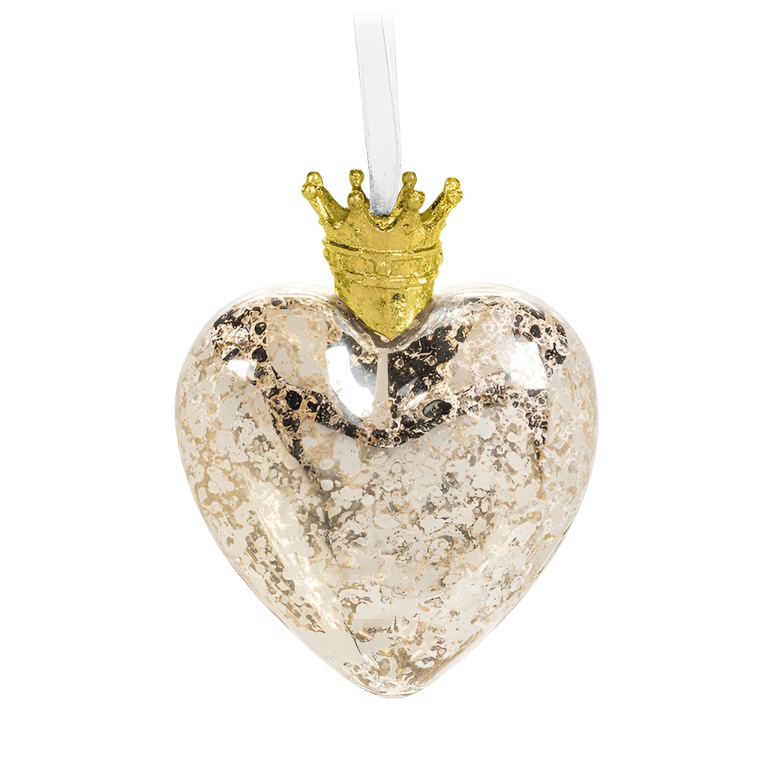 Heart with Crown Ornament