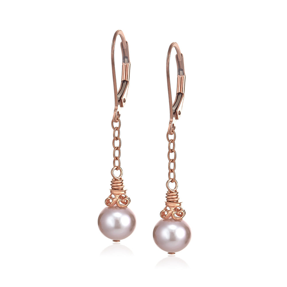 Lavender sales pearl earrings