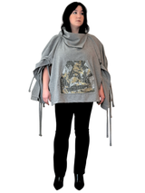 Grey Cincha Poncho