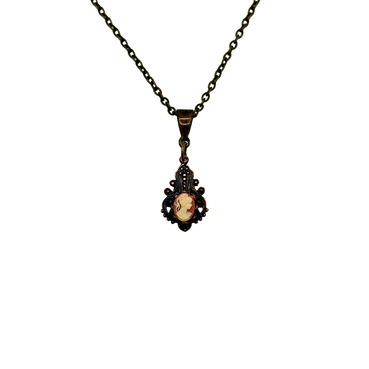 Petite Blush Cameo Pendant Necklace