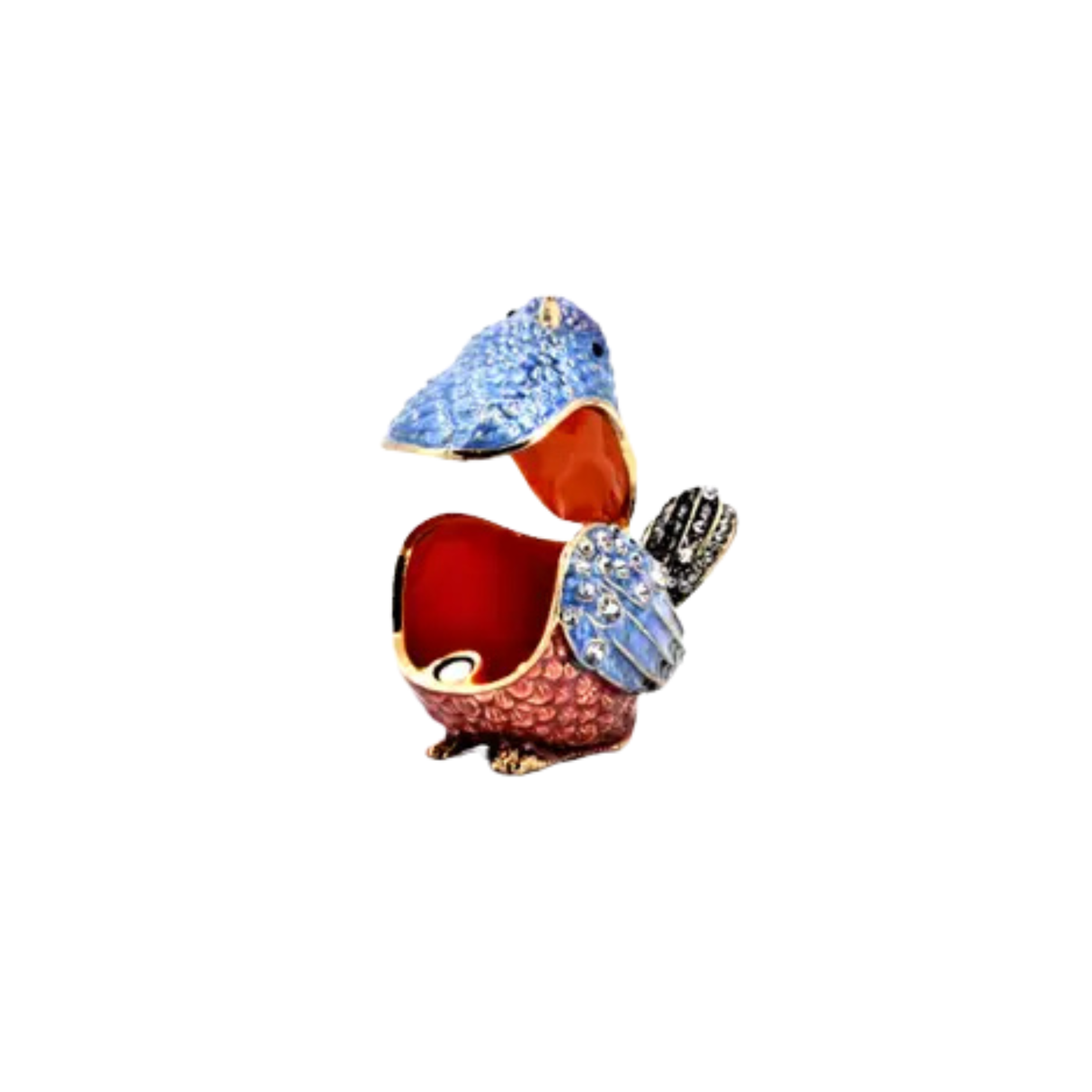 Bejeweled Blue Sparrow Box