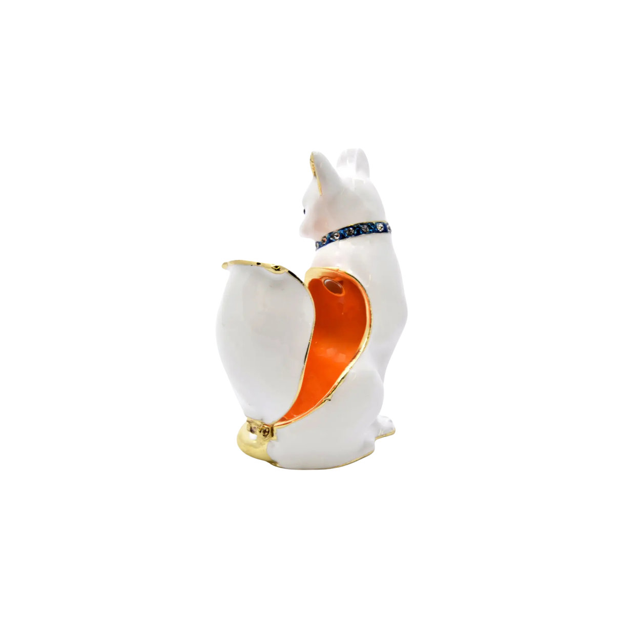 Bejeweled White Cat Box