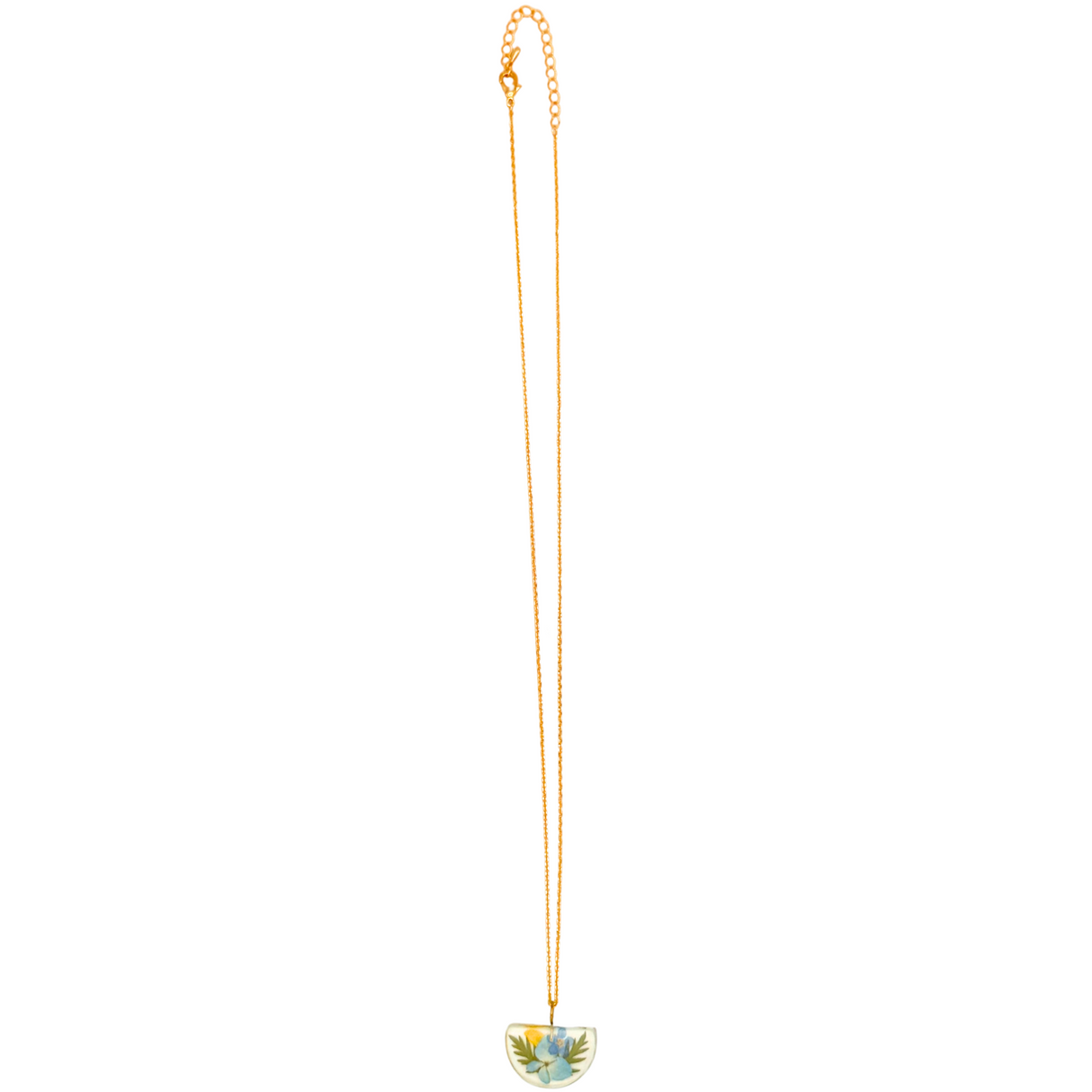 Floral Mix Half Moon Necklace