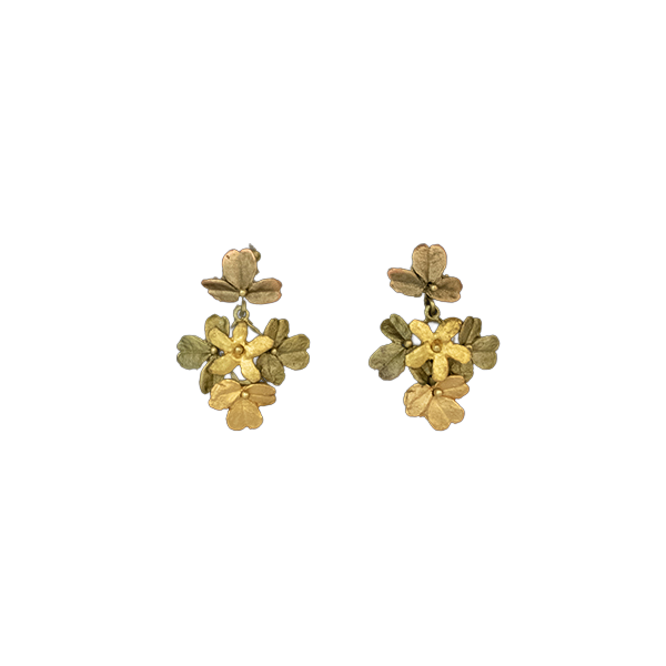 Wood Sorrel Long Post Earrings