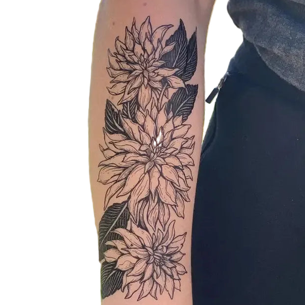 Dahlia Temporary Tattoo