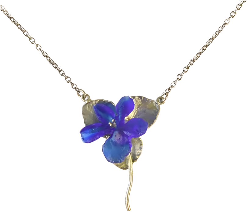 Wild Violet Dainty Pendant Necklace