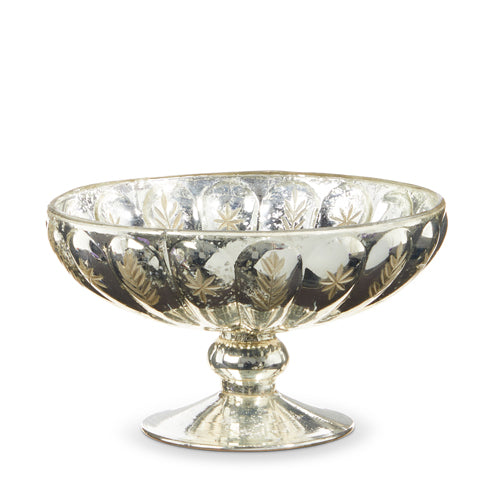 Etched Glass Compote