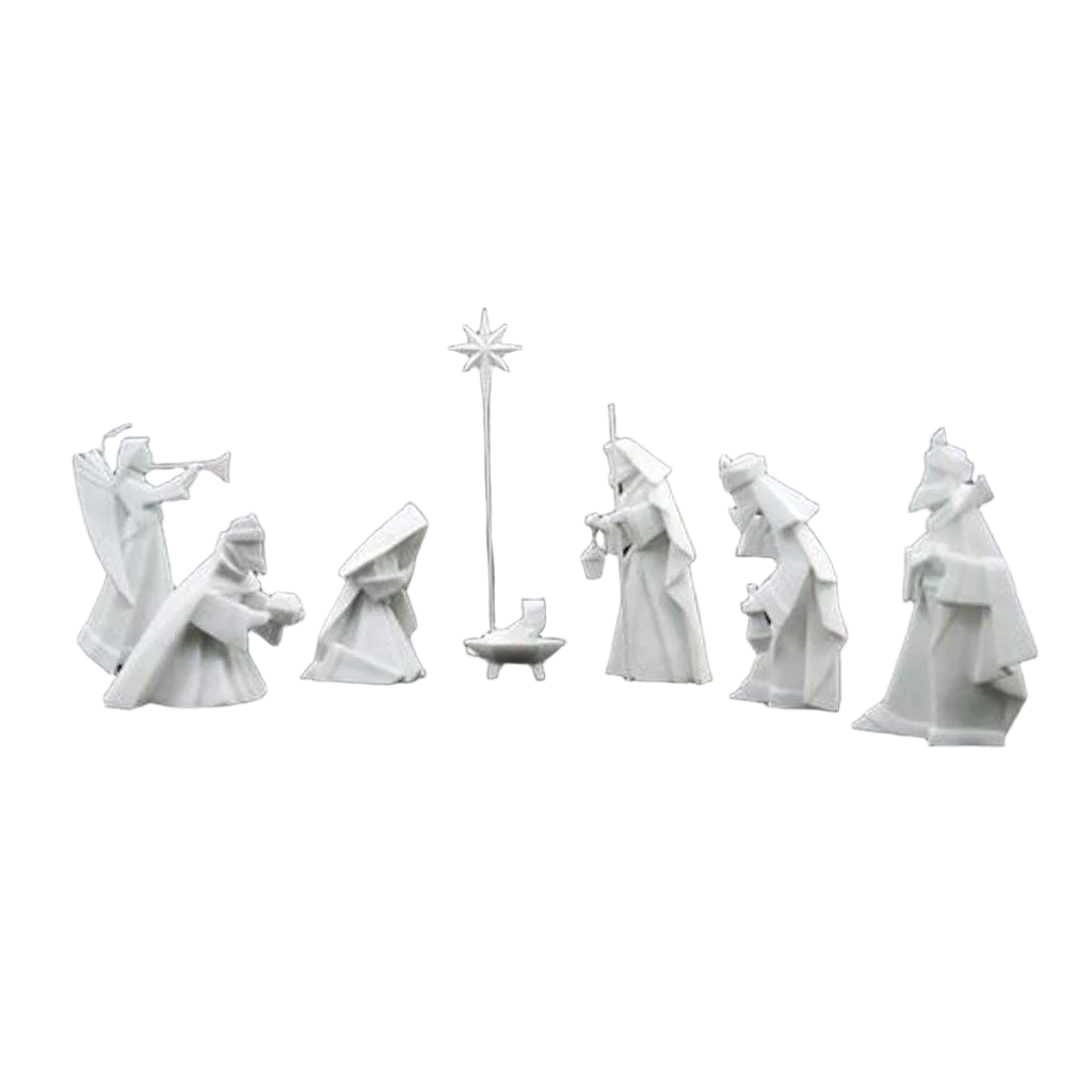 Porcelain Origami Nativity Set