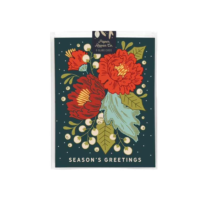 Festive Florals Holiday Notecard Set