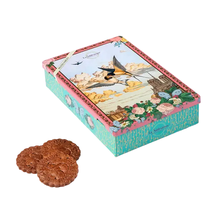 Chocolate Shortbread Cookies Ciel de Paris Tin