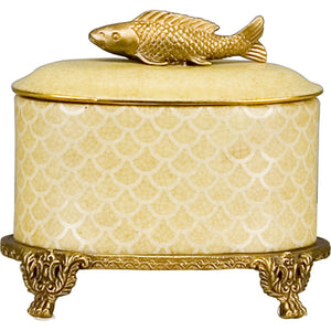 Yellow & Bronze Fish Box