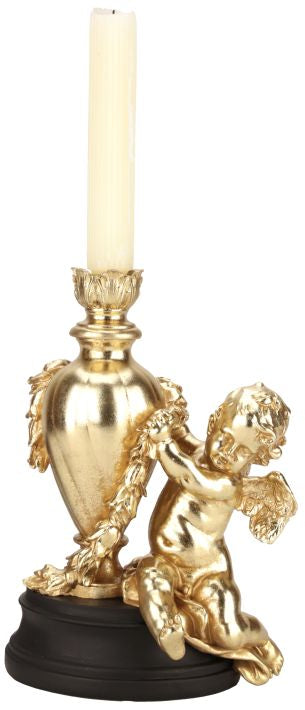 Standing Cherub Candleholder