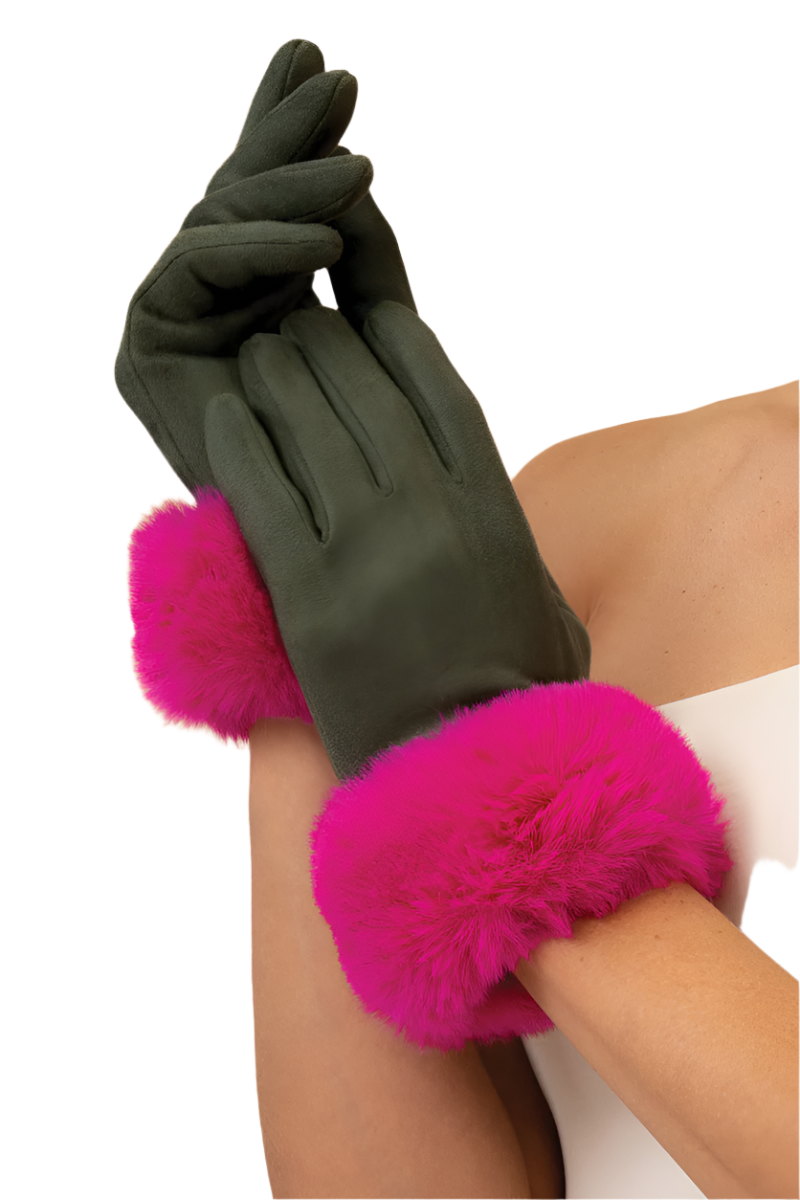 Olive & Magenta Bettina Gloves