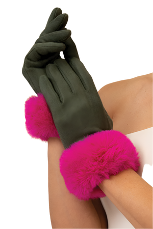 Olive & Magenta Bettina Gloves