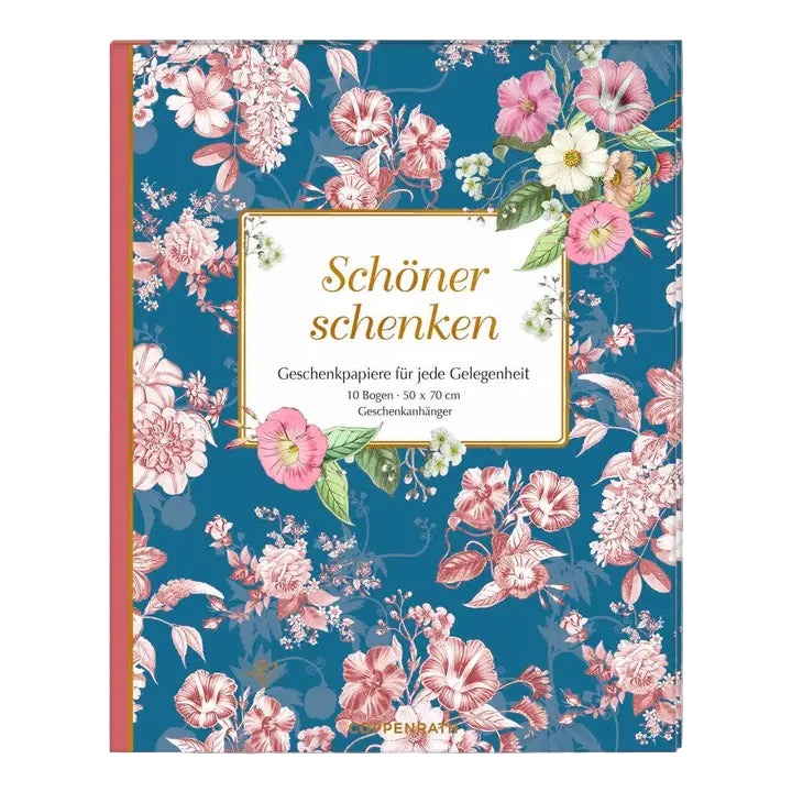 Toile de Jouy Floral Wrapping Paper Book
