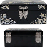 Small Birds & Plum Blossom Mother-of-Pearl Inlaid Jewelry Box