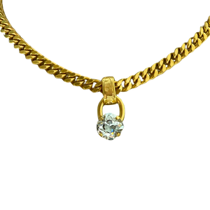Twisted Gold Circle Chain Necklace