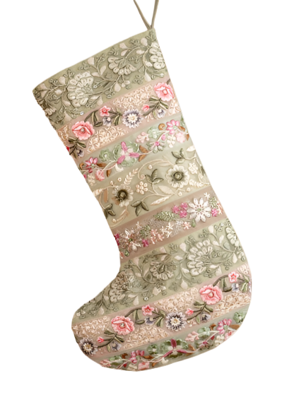 Vintage Rose Bel Canto Fireplace Stocking