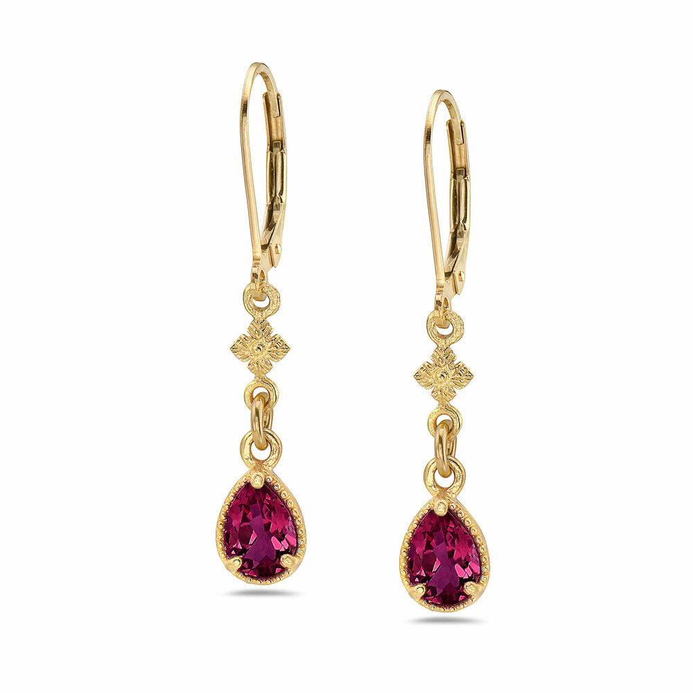 Garnet Teardrop Earrings