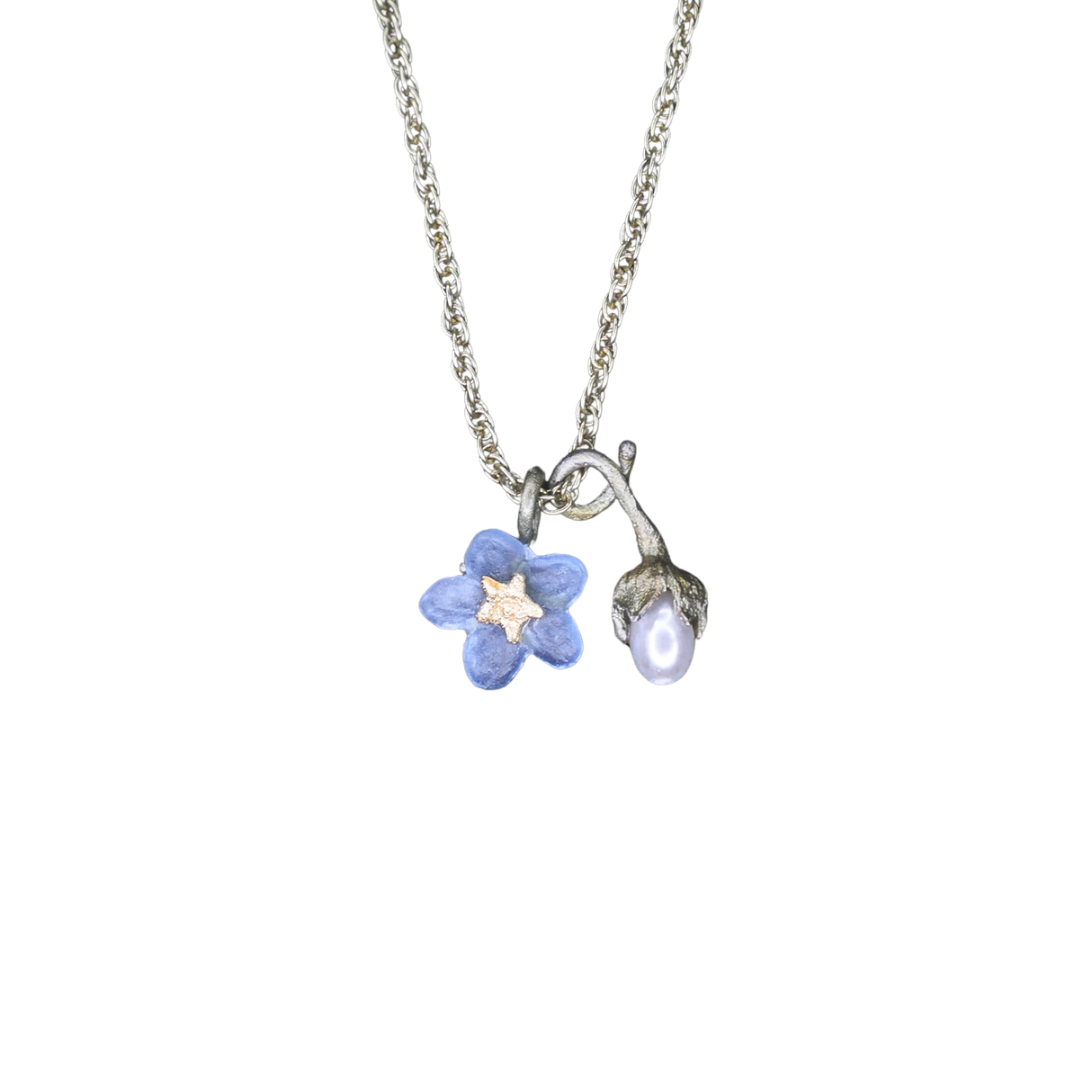 Forget Me Not Petite Flower Pendant Necklace