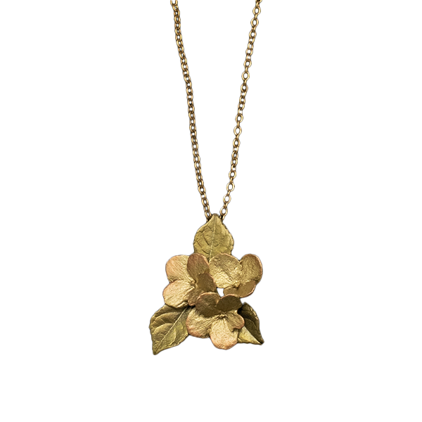 Hydrangea Leaf Pendant Necklace