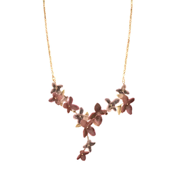 Pink Hydrangea Necklace