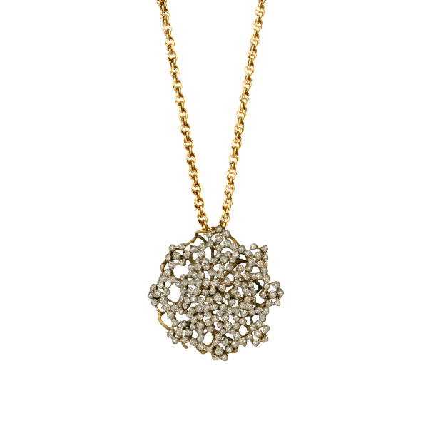 Queen Anne's Lace Statement Pendant Necklace