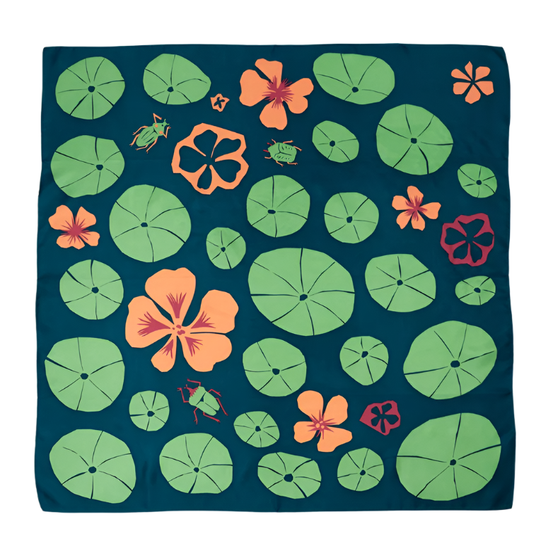 Nasturtium Silk Scarf