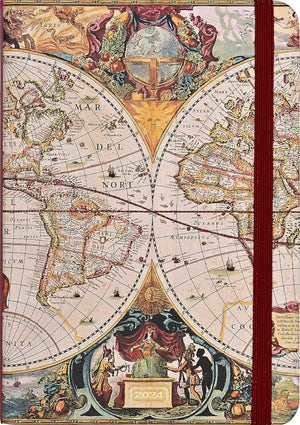 2024 Old World Map Planner Journal