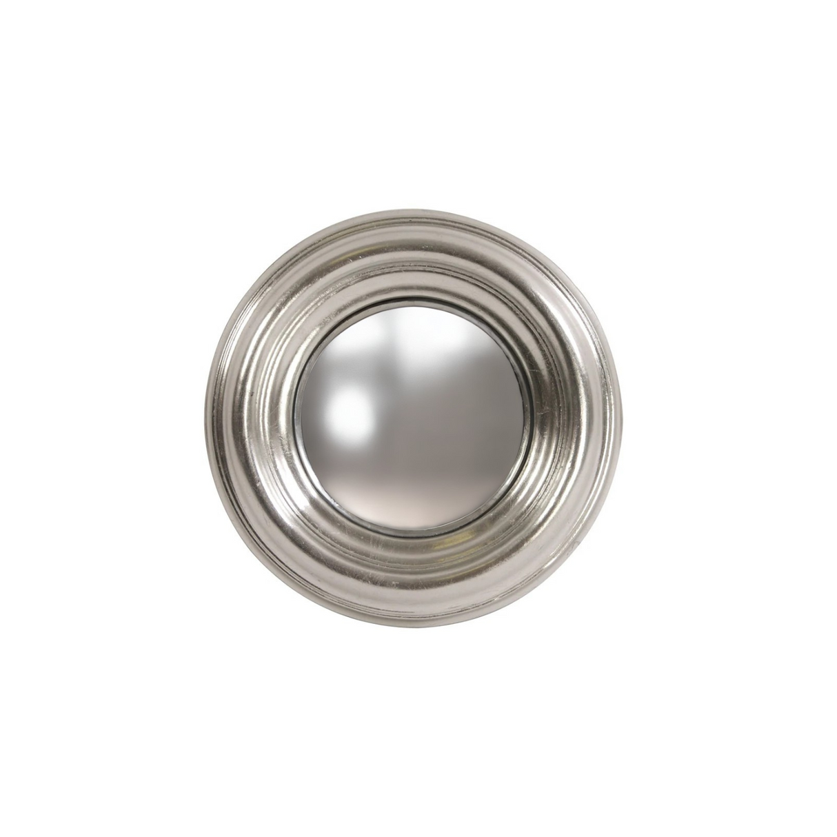 Antiqued Silver Convex Mirror