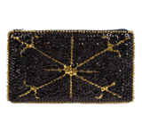 Black & Gold Ayizan Haitian Beaded Clutch