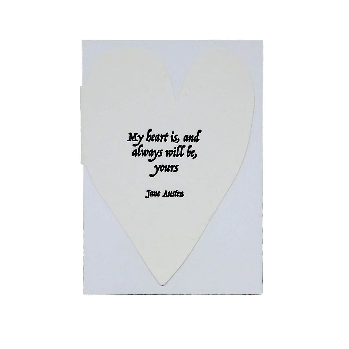 "My Heart" Jane Austen Heart Single Card