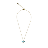 Blue Butterfly Pendant Necklace