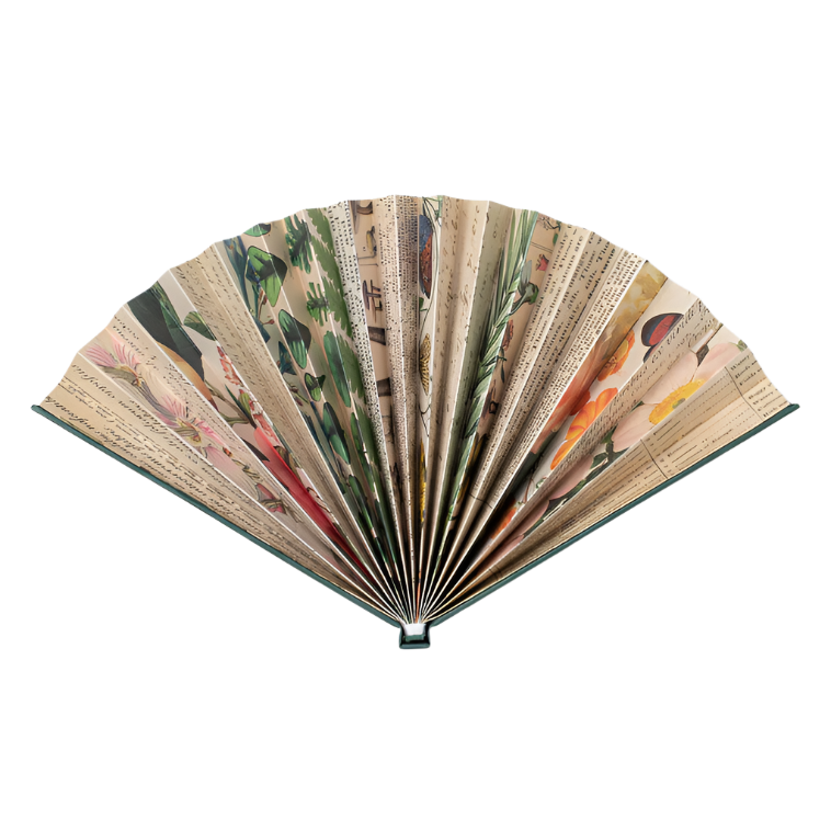 Botanical Book Fan