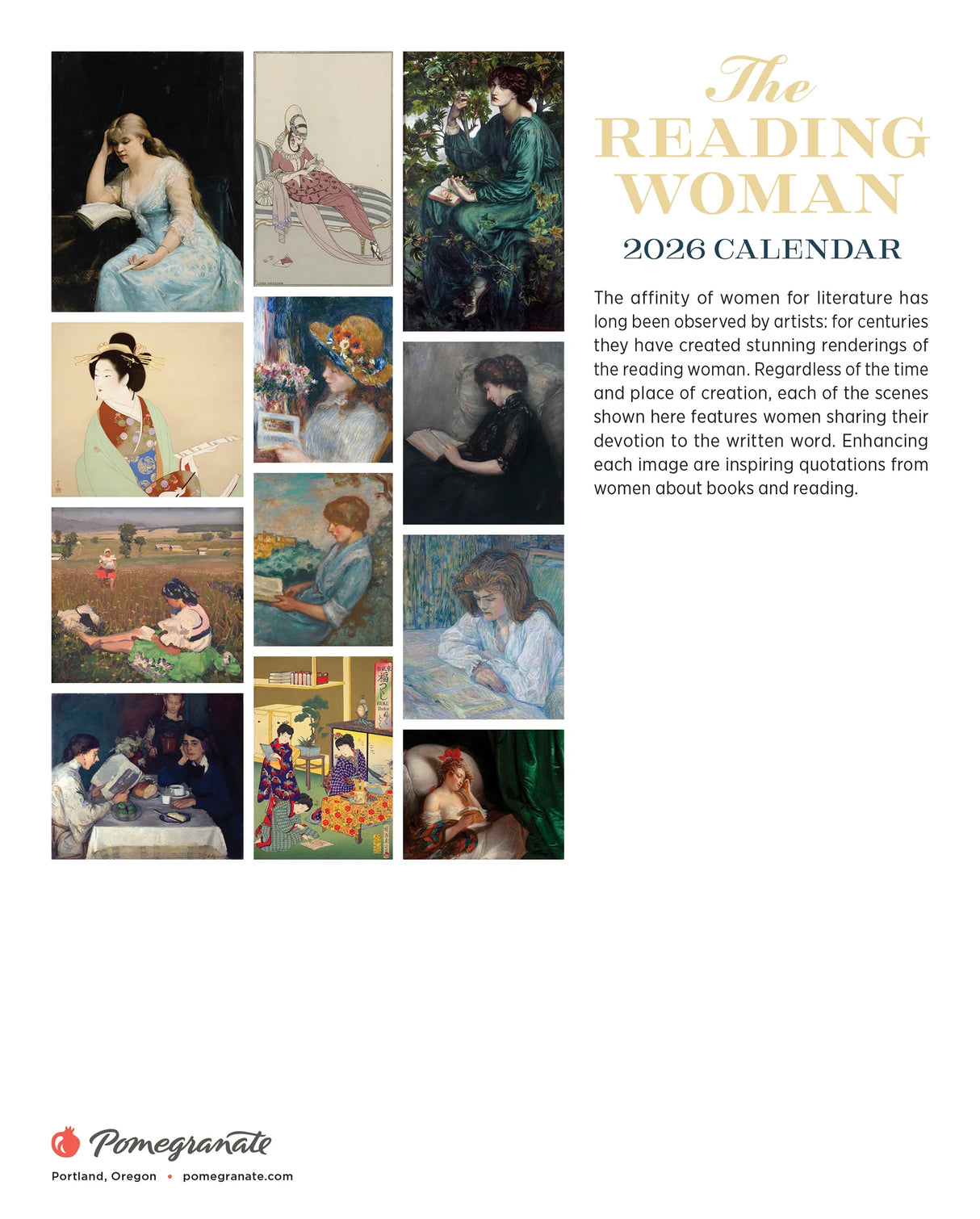 2026 Reading Woman Wall Calendar