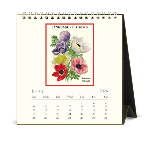 2026 Language of Flowers Desk Calendar