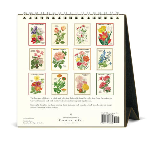 2026 Language of Flowers Desk Calendar