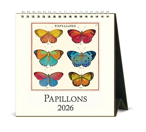 2026 Papillons Desk Calendar