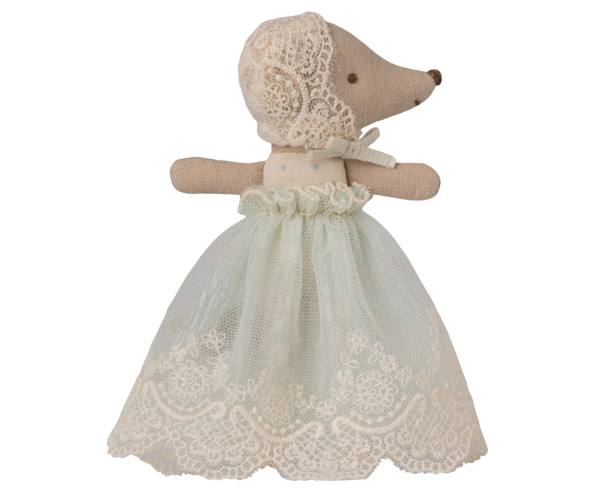 Baby Mouse in Mint Gown