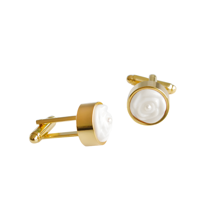 Pearl Rose Cufflinks