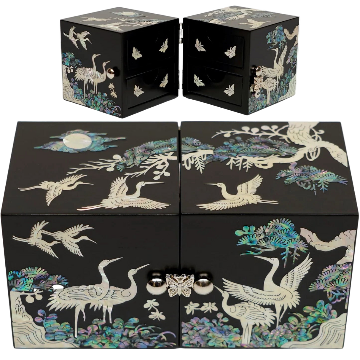 Crane Cube Jewelry Box