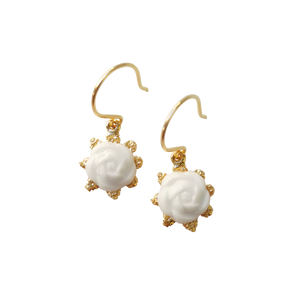 Camellia Flower Charm Earrings