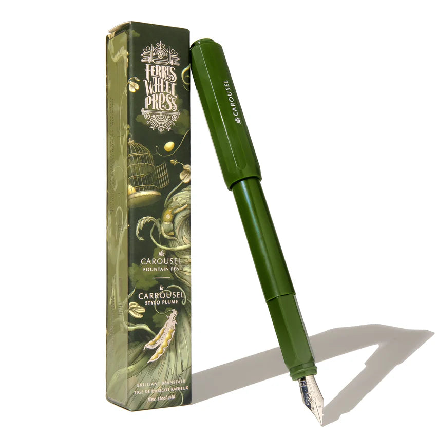 The Carousel Fountain Pen Medium Nib: Brilliant Beanstalk