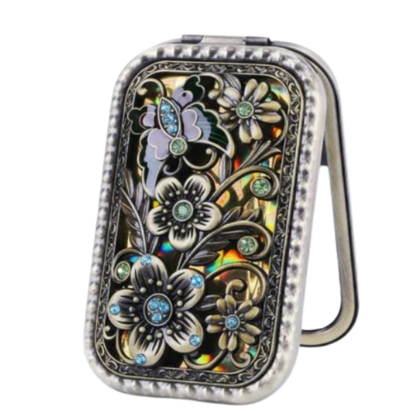 Floral Compact Mirror