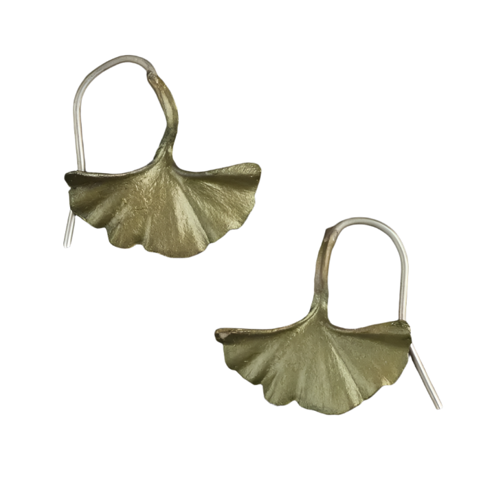 Ginkgo Leaf Wire Earrings