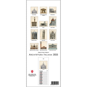 Architettura Italiana 2025 Long Calendar