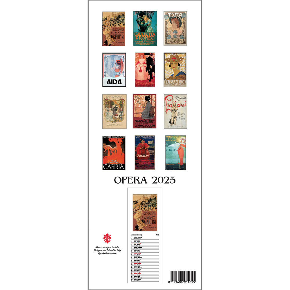 Opera 2025 Long Calendar